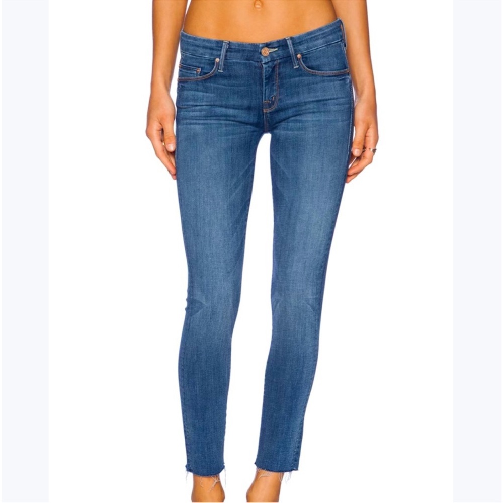 Mother Denim Looker Ankle Fray Jeans Baby, Drive South Size 27
